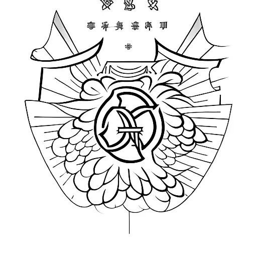 Create A Minimalist Tattoo Featuring A Symbol Related To Service