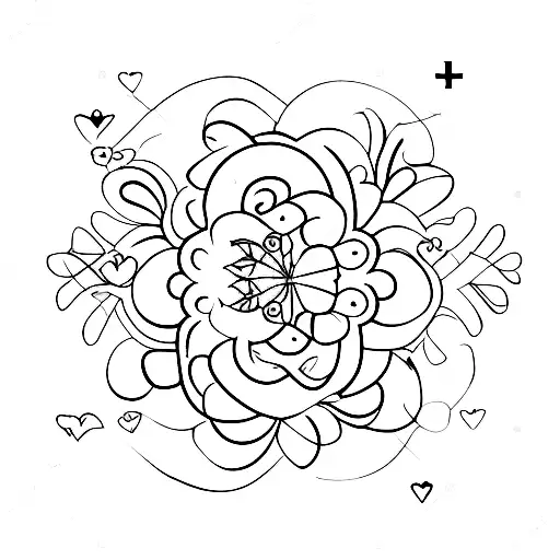 Semicolon With Love You More Words Into A Flower And With A Cross