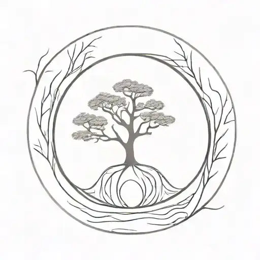Tree Inside A Circle