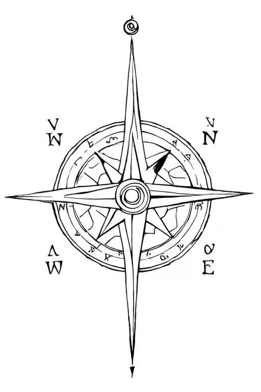 Ornement Hache Viking Compass