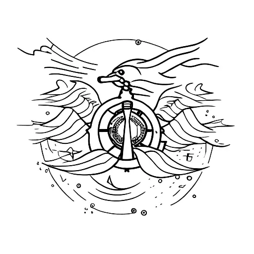 Freedom On The Sea And Golden Chest