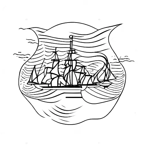 Freedom On The Sea And Golden Chest