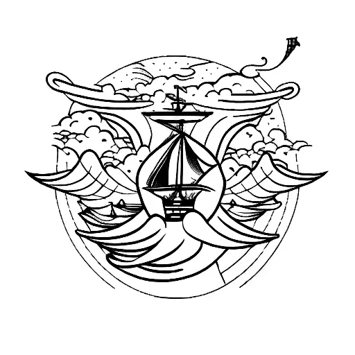 Freedom On The Sea And Golden Chest