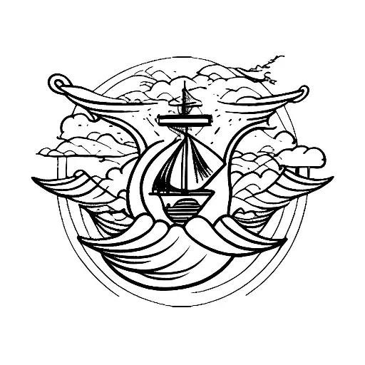 Freedom On The Sea And Golden Chest Tresory