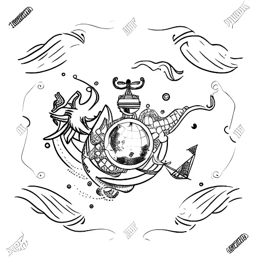 Freedom On The Sea And Golden Chest Tresory