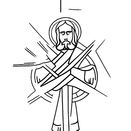 Abstract Jesus On The Cross