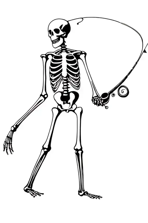 Fishing Skeleton Funny
