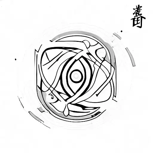 A Yin-yang Symbol Composed Of Musical Instruments And Travel Landmarks