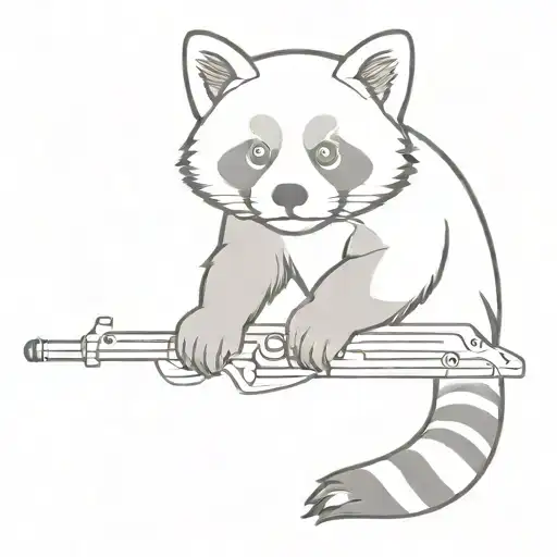 Red Panda And 47 Rifle