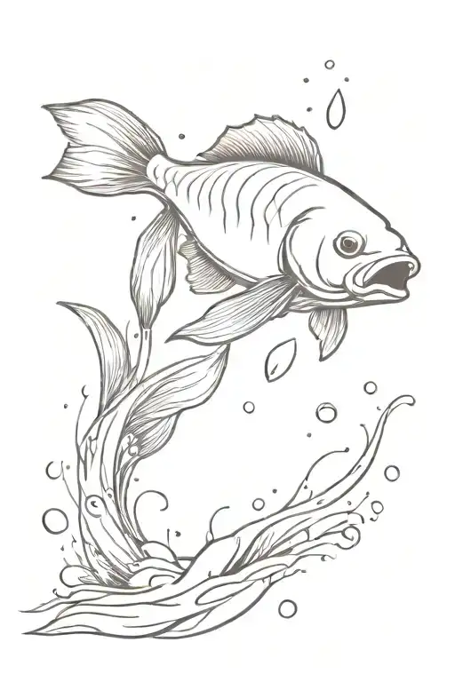 Carp With Water Splashes