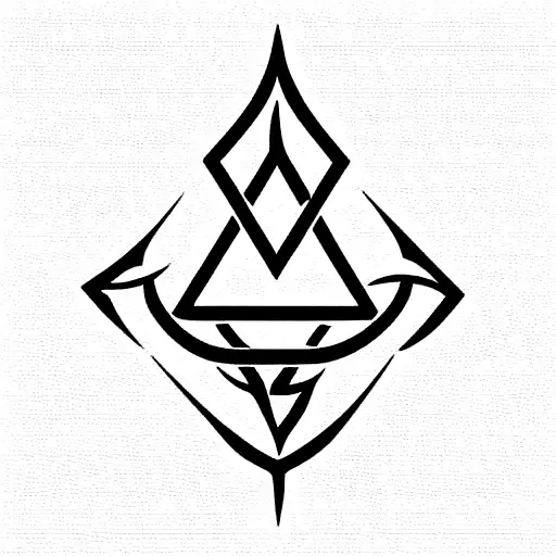 Valknut Symbol With Mechanic Style