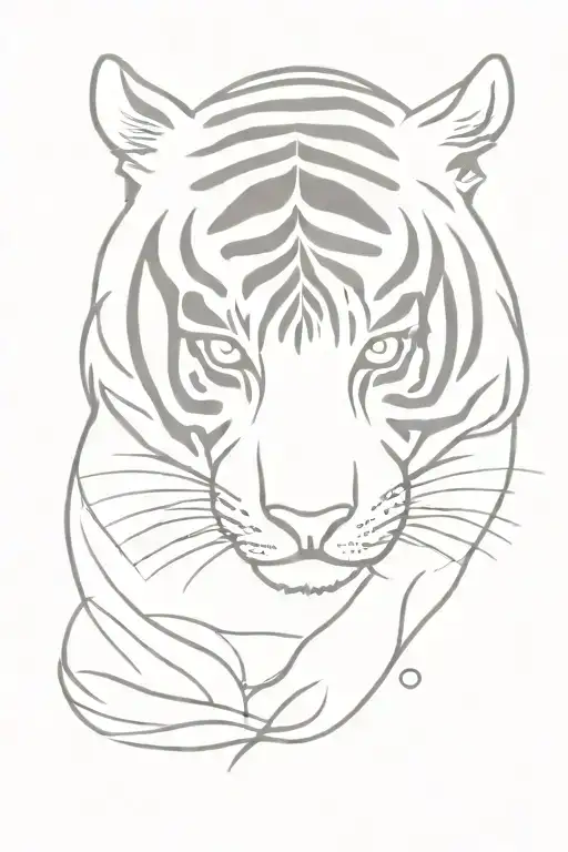 Tiger With Water
