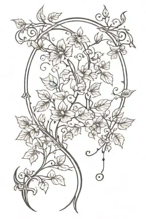 Elvish Vine Bow And Arrow Design