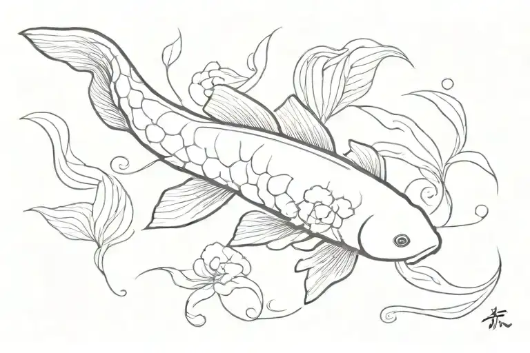 Vangogh Style Koi Fish