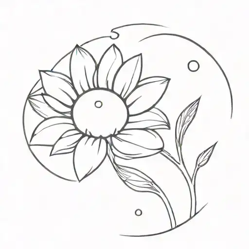 Moon In Front Of The Daisy