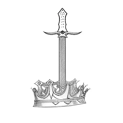 A Sword With A Crown On It