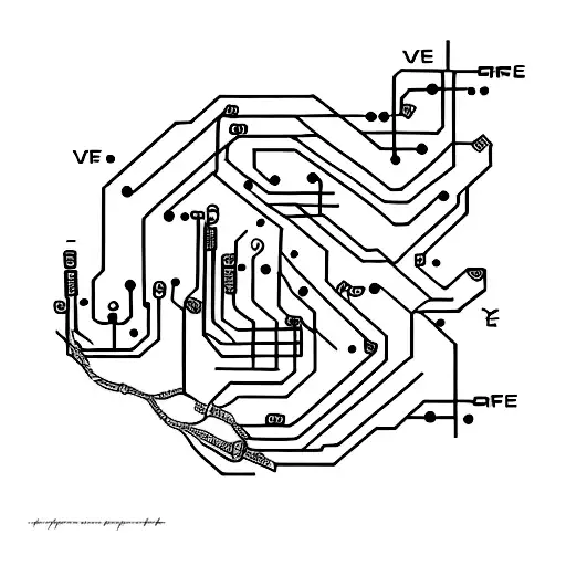 Vein Mixed With Tree Branch And Circuit Board Design For A Small Bicep