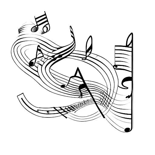 Music Notes With Headphones