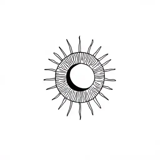 The Sun In The Japanese Style With The Moon Inside