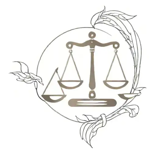 Justice Scales With Eye Symbol Integrated Representing Balance Of Life
