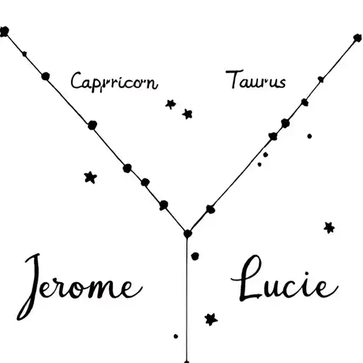 Constellations Capricorn And Taurus And First Names In Morse Jerome And Lucie