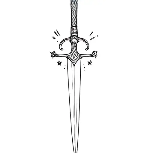 Sword With Stars Shining