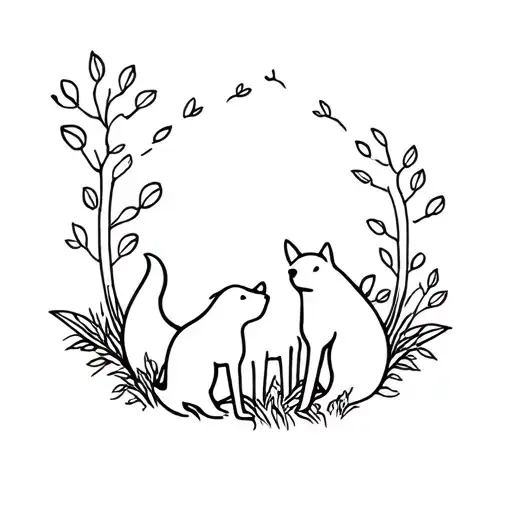 Nature With Family And Dogs