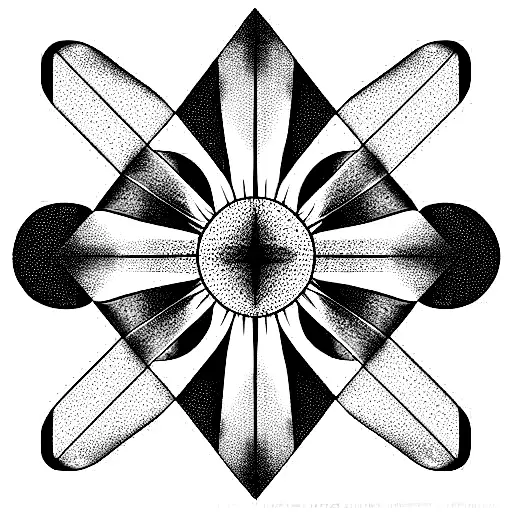 Garden Sun Inside House Geometric Abstract