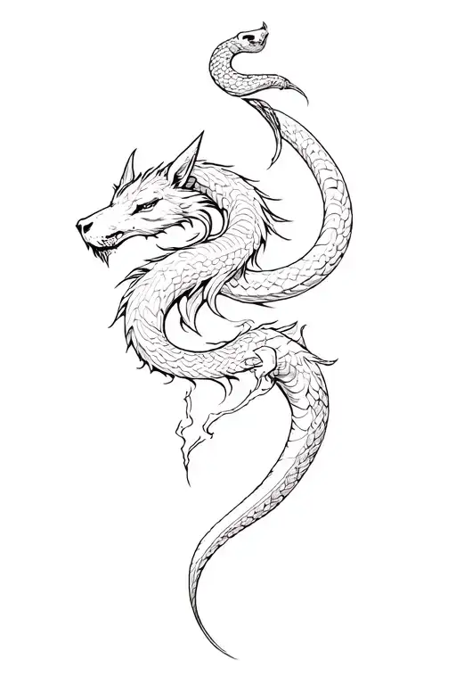 Thor Fighting Fenrir And Snake