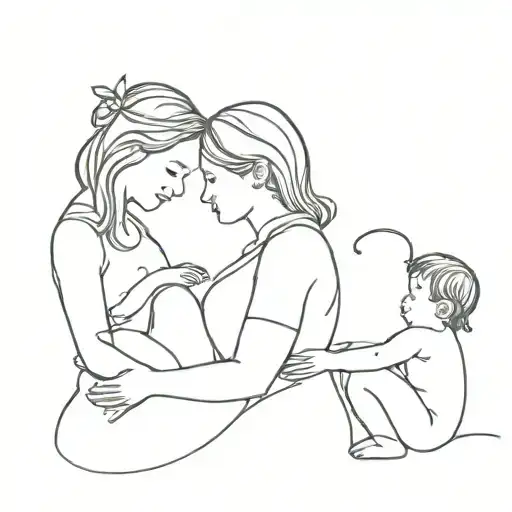 Mother Of 2 Children Playing
