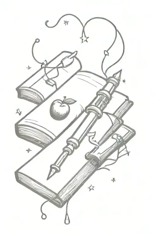 A Book And An Apple And Christmas Lights And A Sonic Screwdriver