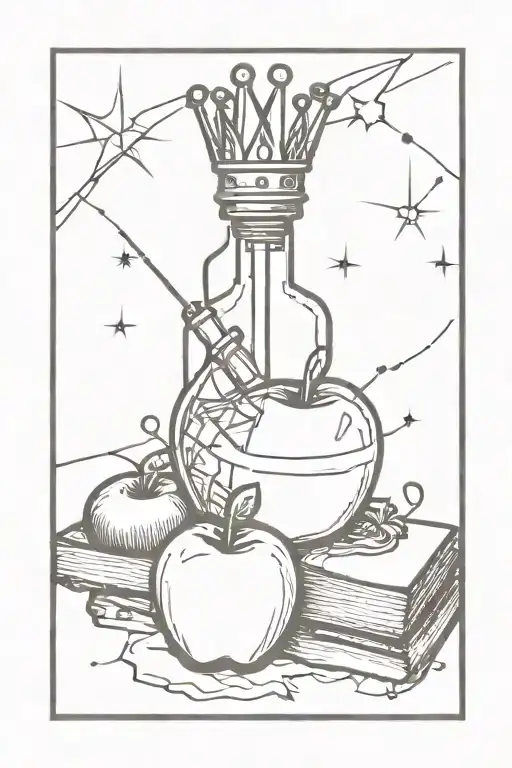 An Apple And A Crown And Christmas Lights And A Sonic Screwdriver And A Cracked Mirror And A Book