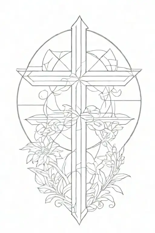 Christian Cross Long And Tall With