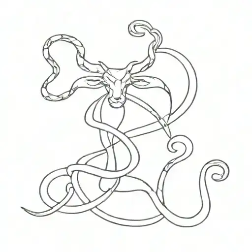 Taurus And Snake Wrapped