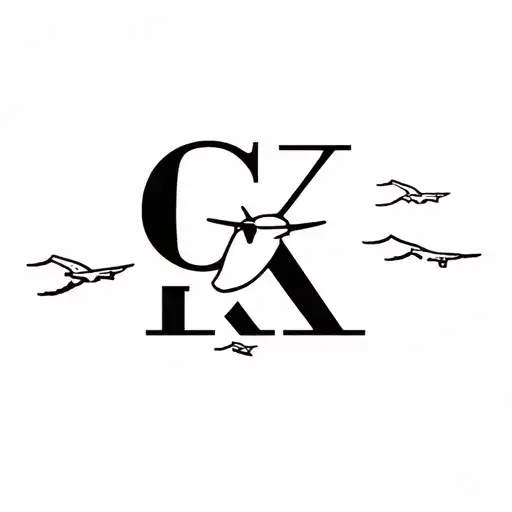 Letters G & K Airplane Flying