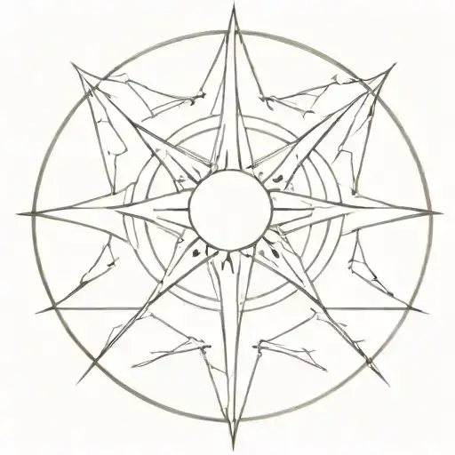 Wind Rose With The Letter Of My Family