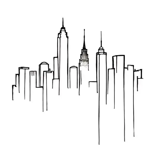 New York Skyline Silhouette