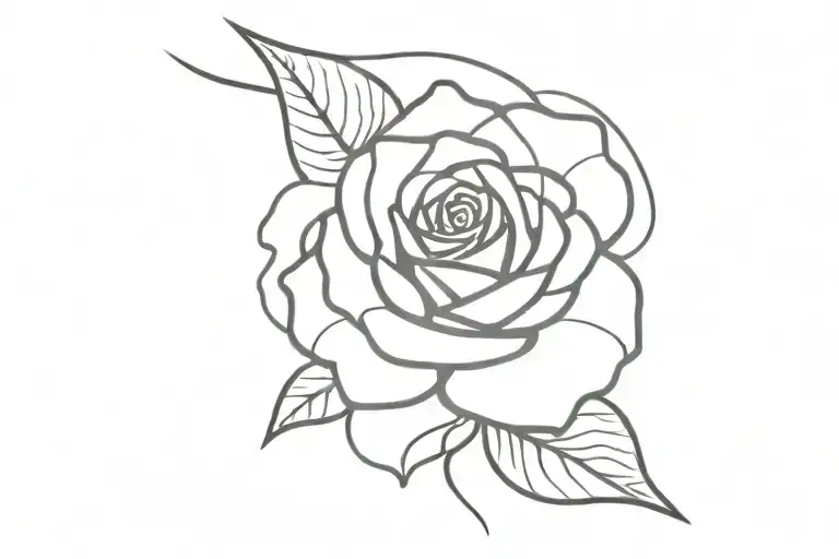 Lightning Design On Arm As Rose Growing
