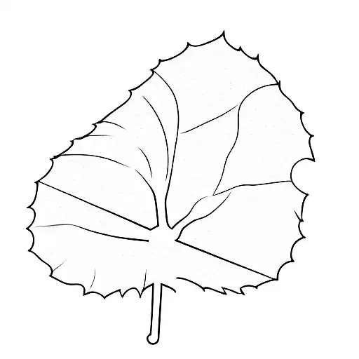 A Leaf With A Windmill On It