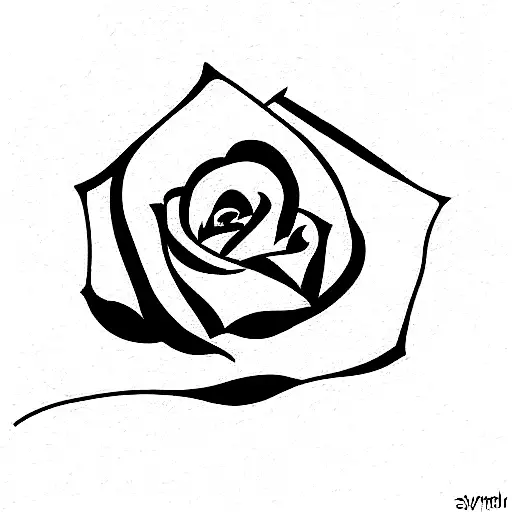 Rose With Initials Ldj In Stem