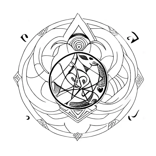 Aries Zodiac In Water Sphere