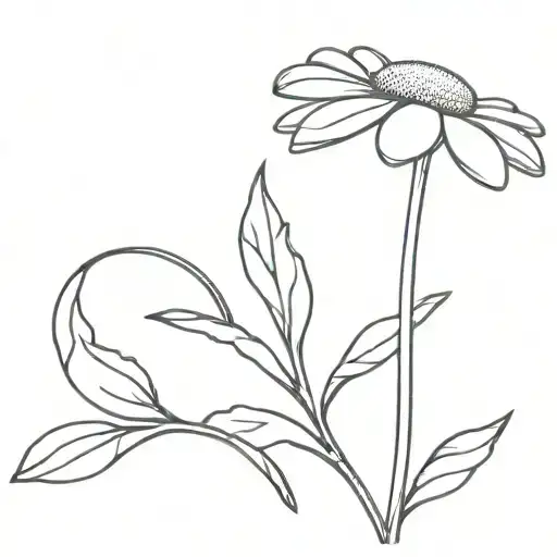 Daisy With A Curled Stem