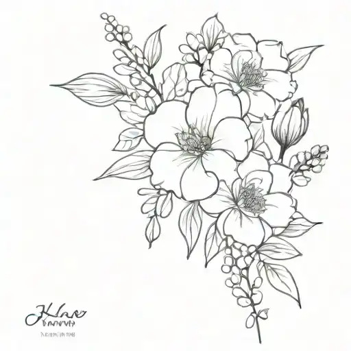 Feb May Nov Birth Flower Bouquet