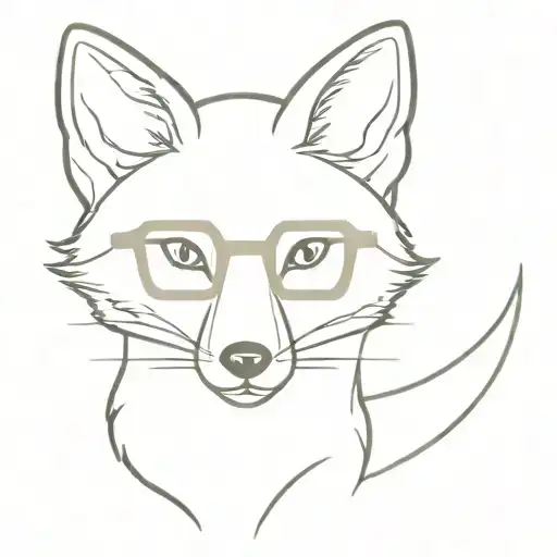 Cute Fox With Glasses