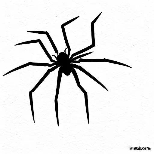 Minimalist Spider With Chains Around It