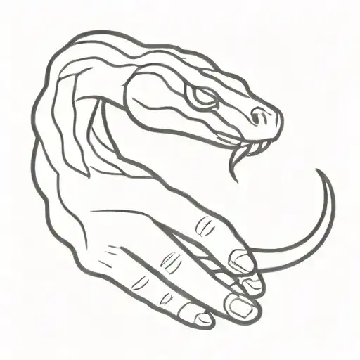 Snake With Hand Holding