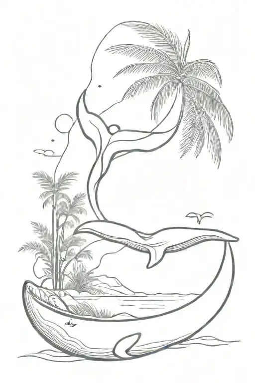 Whale Tail With Palms Journey Towards Living A Fulfilling