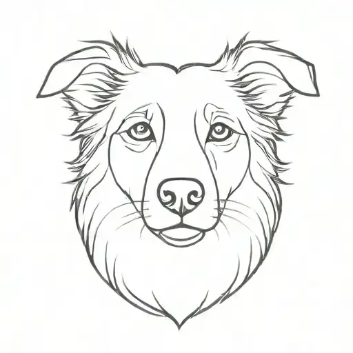 Border Collie Dog Face