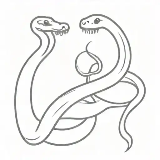 A Snake And Ghost