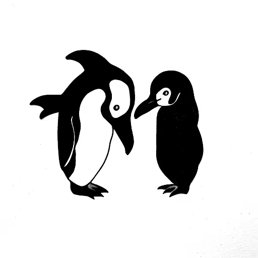 Penguin Tattoos For Couple